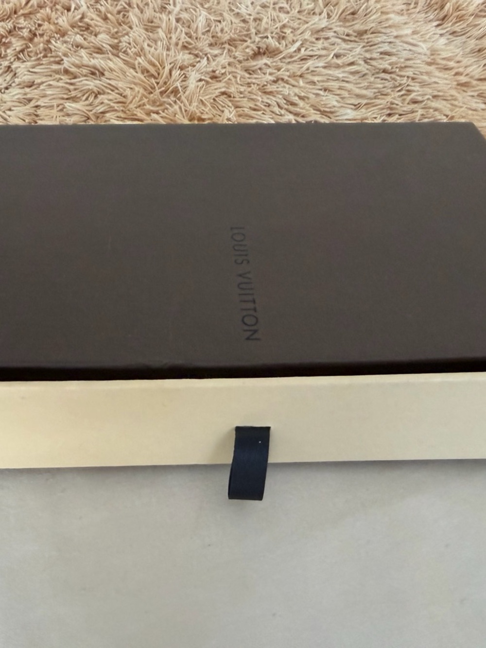 Louis Vuitton Box with Brown Lid and Cream Base